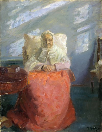 Mrs. Ane Brøndum in the Blue Room by Anna Ancher